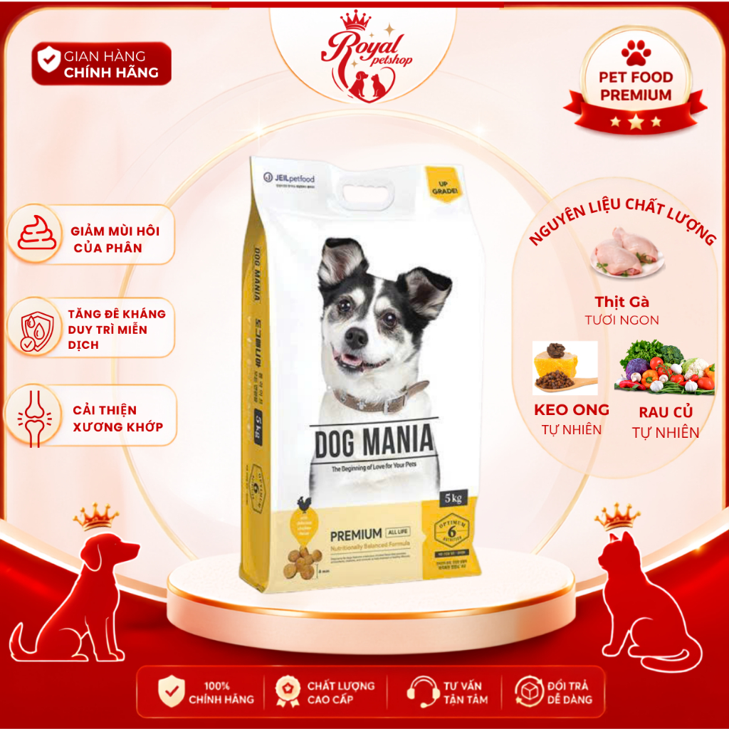 Thức ăn hạt Dog Mania cho chó mọi lứa tuổi 5kg