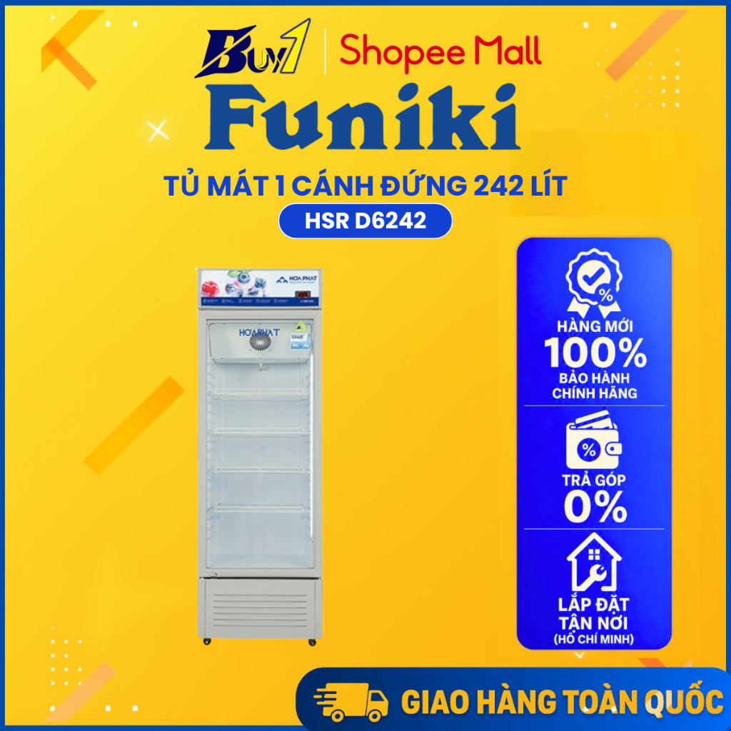 HSR D6242 - Tủ Mát Hòa Phát HSR D6242 242 Lít - Hàng Chính Hãng