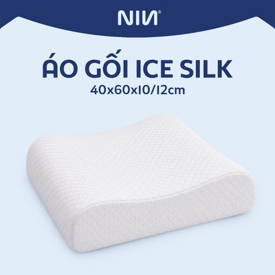 Vỏ áo gối Ice Silk NIN House cho gối cao su thiên nhiên Massage, Cool Gel, Than Tre, Lượn Sóng, Baby