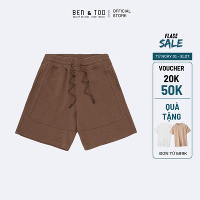 [Sale] Quần short thun nam Ben & Tod SL2211 BB133 co giãn chuẩn form chất liệu cotton thun Slimfit