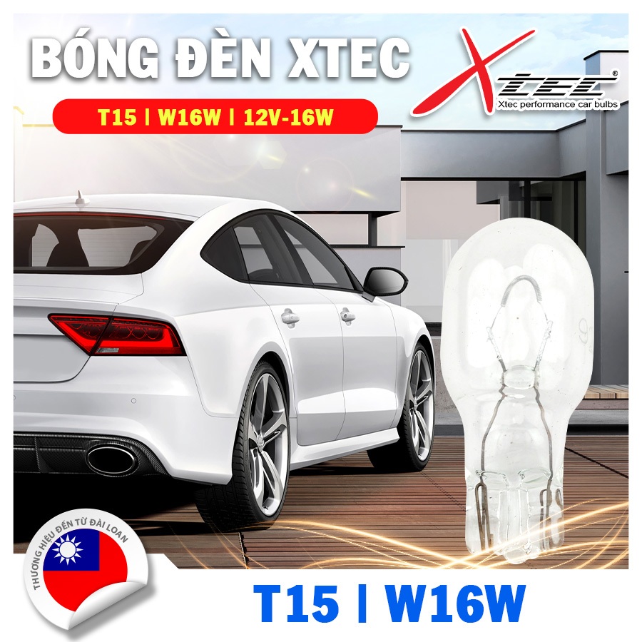 Combo 10 Bóng Đèn Tín Hiệu Chân Ghim Trung Halogen XTEC Original T15 W16W 12V 16W