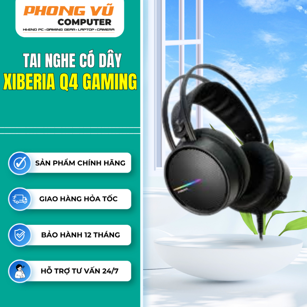 Tai Nghe Xiberia Q4 Gaming | RGB, Virtual 7.1