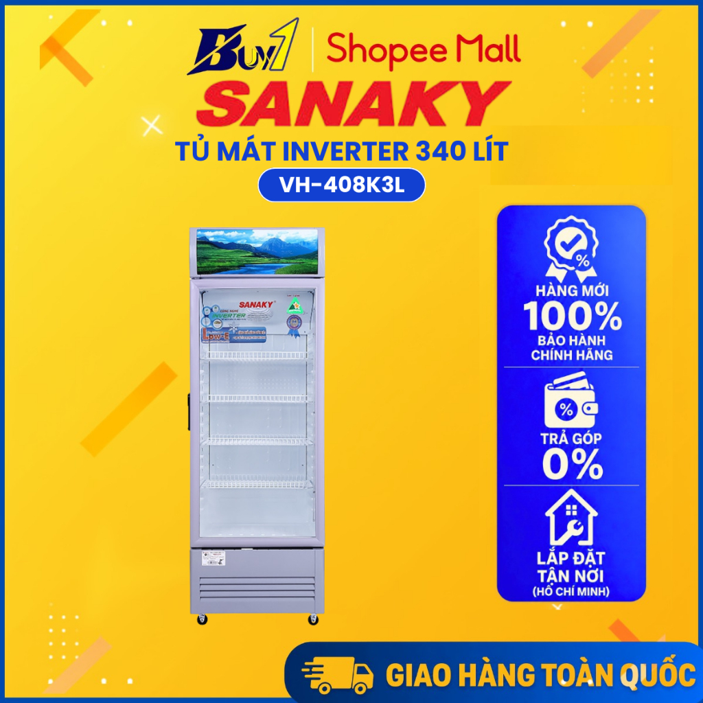 VH-408K3L - Tủ mát Sanaky Inverter 340 lít VH-408K3L - Hàng Chính Hãng