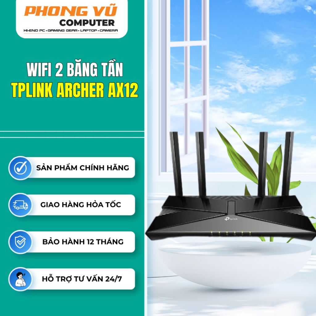 Bộ Định Tuyến TP-Link Archer AX12 AX1500 Wi-Fi 6 Router