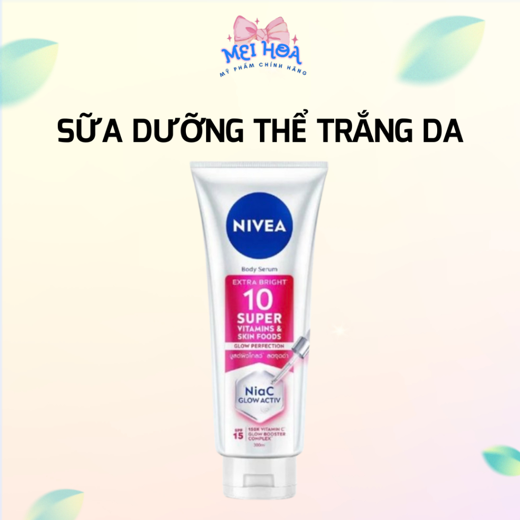 Sữa Dưỡng Thể Nivea 10 Super Vitamins Skin Food 150X Trái Cây Trắng Sáng Niacinamide Vitamin C Da Kh