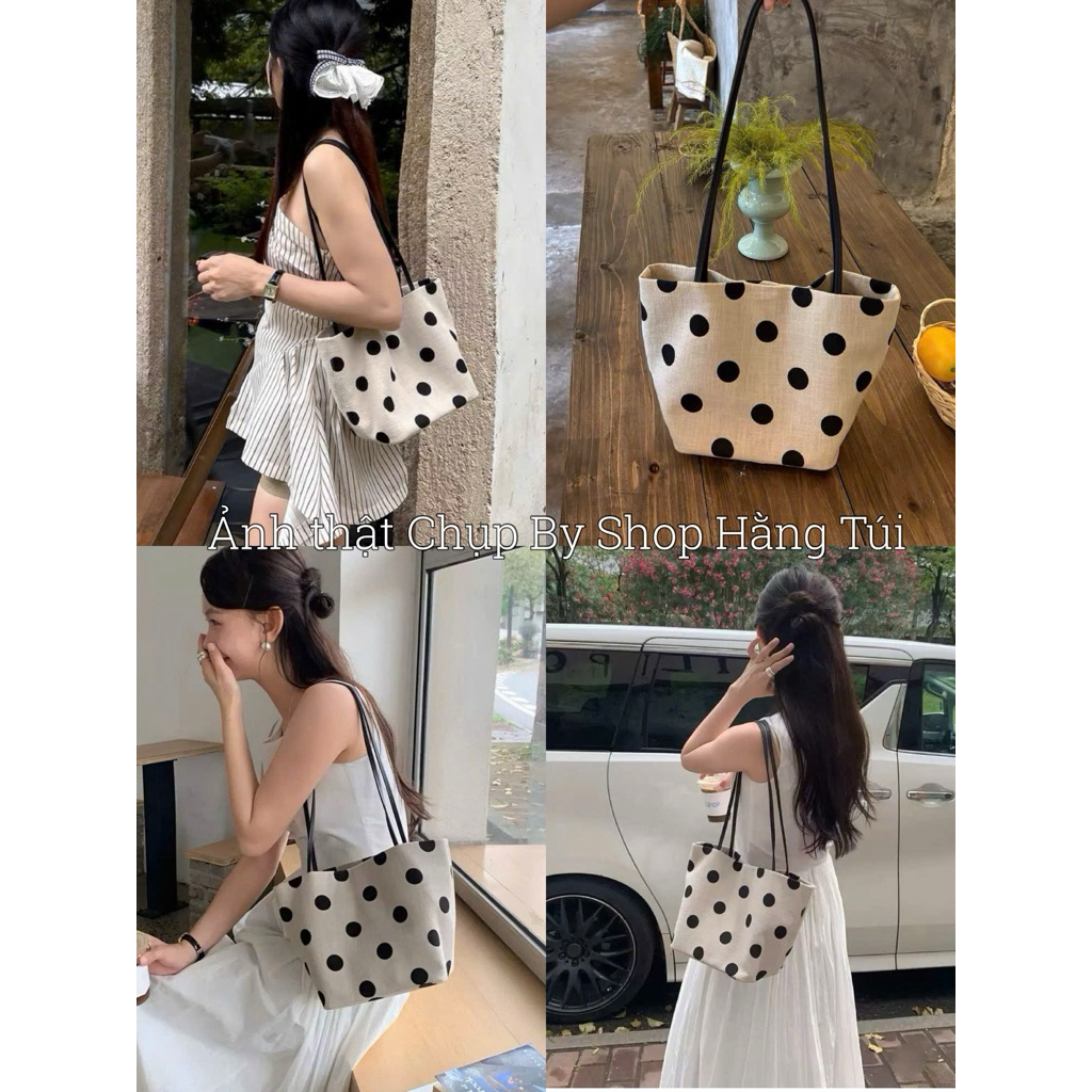 Túi Vải Form Tote Dáng Giỏ Koreaann cực sang chảnh