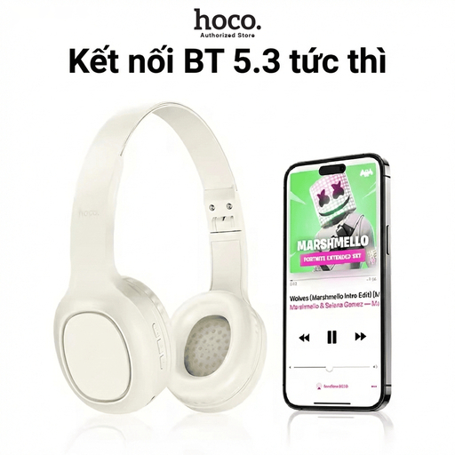 Tai nghe chụp tai gấp gọn cao cấp Hoco W46 pin trâu siêu bền - Hàng chính hãng bảo hành 12 tháng | BigBuy360 - bigbuy360.vn