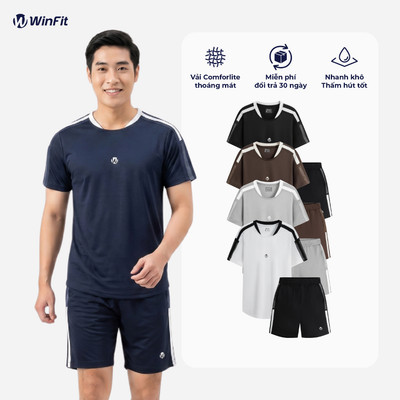 Bộ Quần Áo Thể Thao Nam WINFIT Vải ComfortLite Form Regular, Chất Vải Mềm Mướt Êm Da, Thoải Mái Cả Ngày WBN003