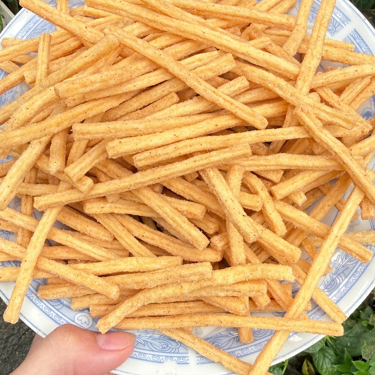 [500g] Snack Que Giòn, Bim Bim khoai tây que chua cay giòn tan