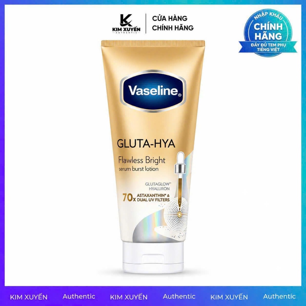 [70X VÀNG] Sữa Dưỡng Thể VASELINE 70X Healthy Bright Gluta HYA Serum 300ML