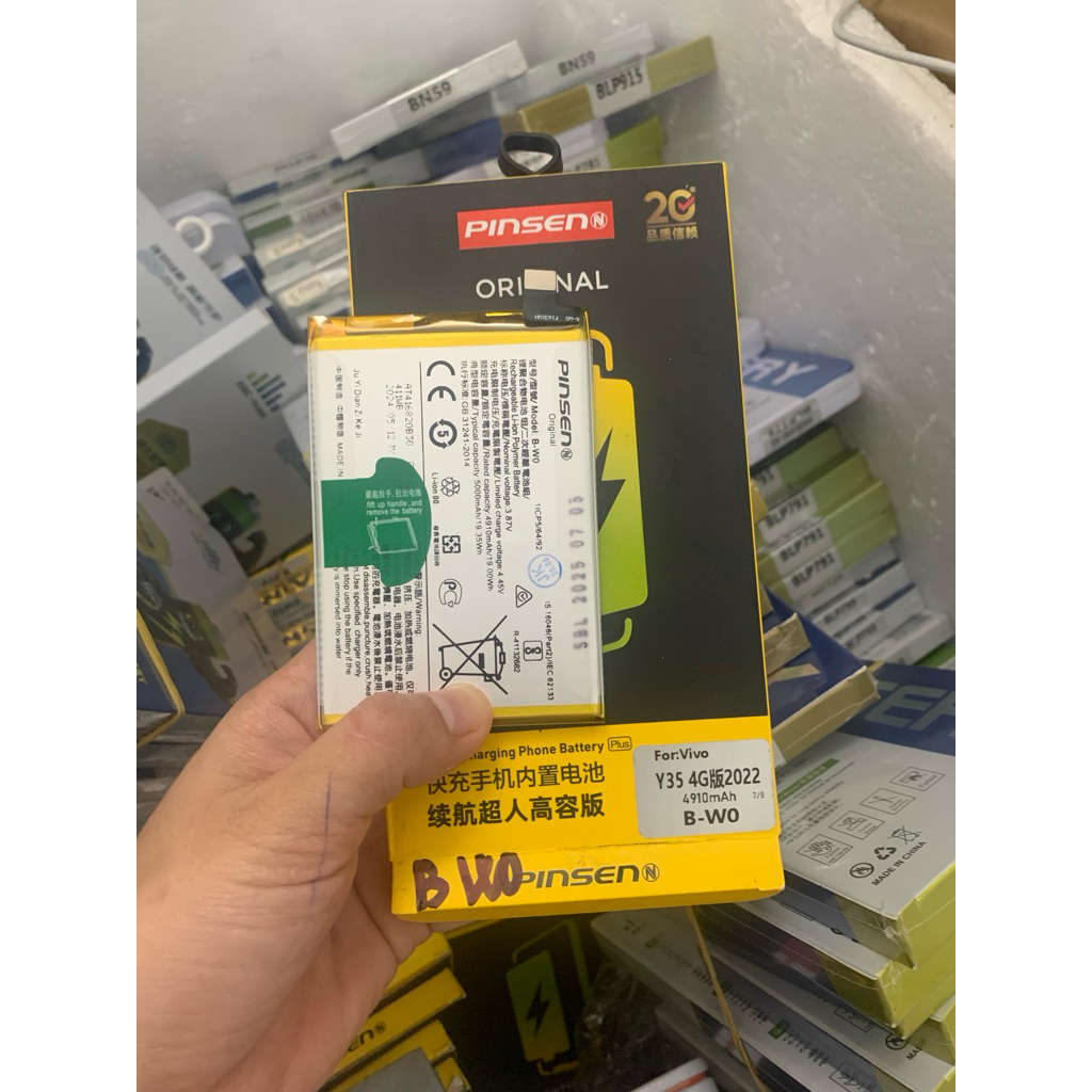 Pin Vivo Y35 4G / 2022 / B-W0 ( Pinsen )-pin zin chính hãng pinsen, hàng chất lượng Bh 6th