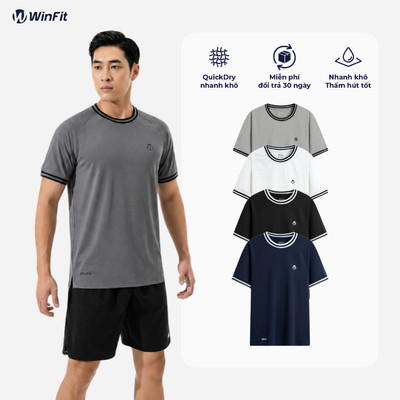Áo Thun Nam WINFIT Cổ Tròn FlexForm Chất Liệu Microfiber Mềm Mịn, Không Thô Ráp, QuickDry Nhanh Khô  WAT001