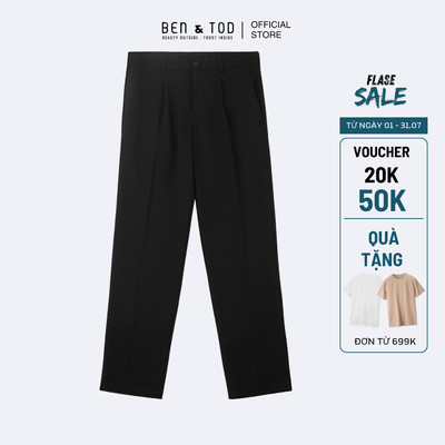 [Sale] Quần tây nam Ben & Tod SL2120 BB301, quần âu nam cotton đứng form công sở Slim Fit