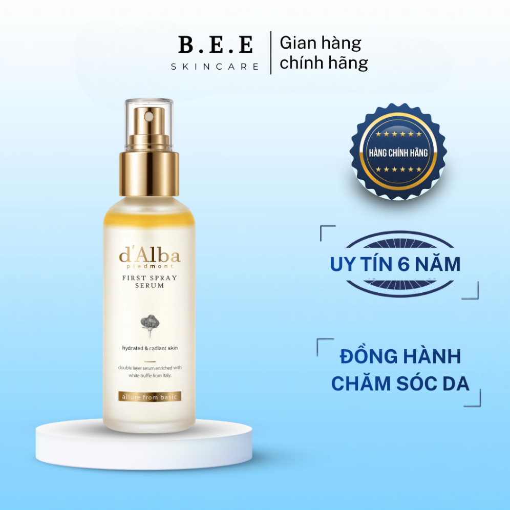 Xịt Khoáng D'Alba Vital Spray Serum Cấp Ẩm, Căng Bóng Da Bee Skincare