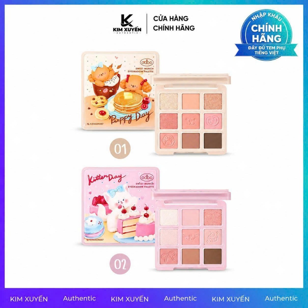 Bảng phấn mắt Odbo 9 ô Sweet Munch OD2014