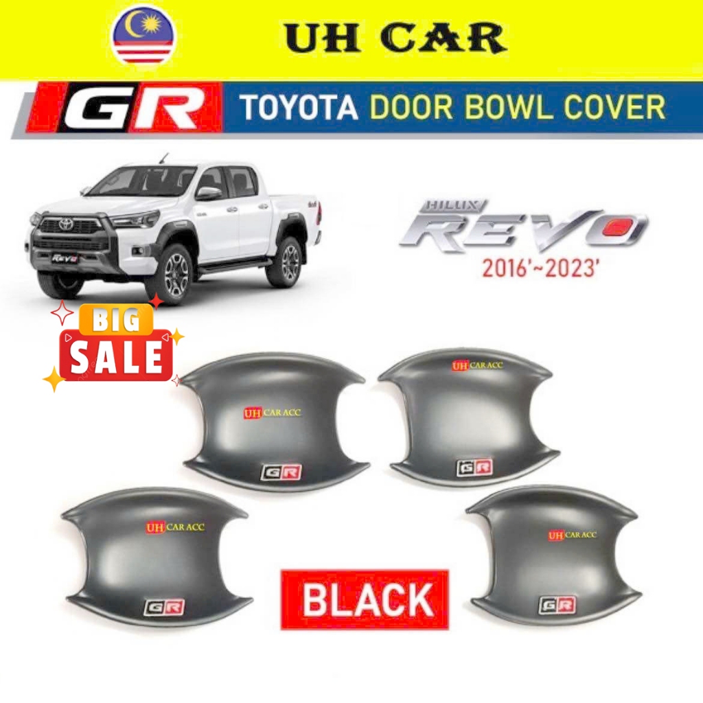 Bộ 4 Ốp Hõm Cửa Hilux 2015 2016 2017 2018 2019 2020 2021 2022 2023 2024 2025 2026 GR - Toyota Hilux