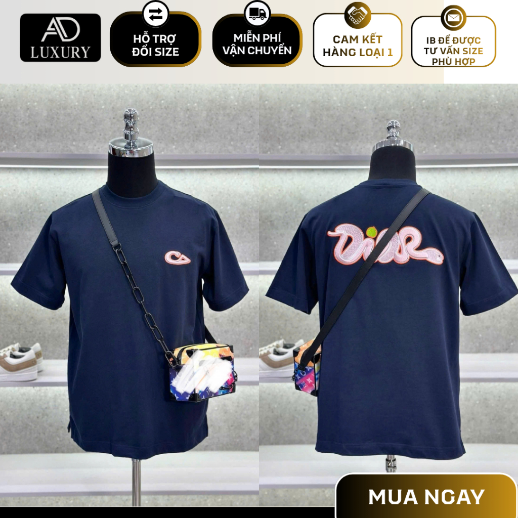 ⚜️[AD LUXURY] Áo Phông Nam Thêu Hình Trước&Sau Xịn Mã D465, Form Trẻ- Hàng QCCC L1 - Video Tại Shop