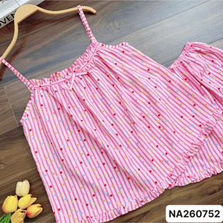 (CÓ BIG SIZE) NA260752 Đồ bộ vải TOLE đồ ngủ hai dây nhiều hoạ tiết dễ thương size 45-69kg