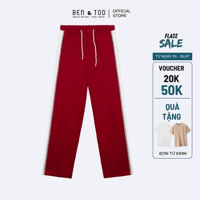 [Sale] Quần jogger nam Ben & Tod RE2111 BE159 chất cotton phối sọc cao cấp form Relax