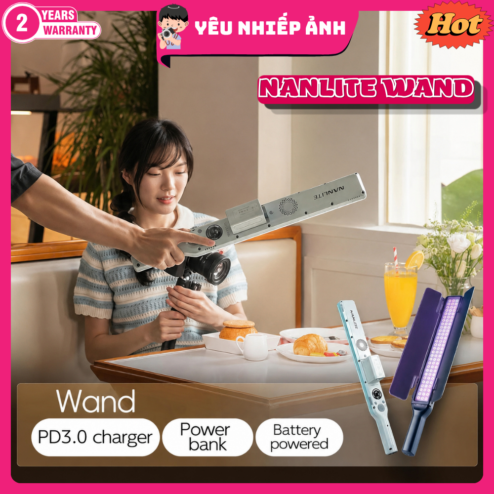 Nanlite Wand Đèn LED Cầm Tay 30W RGBW Nebula C4