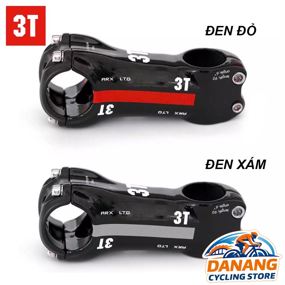 Pô Tăng Xe Đạp Carbon 3T 31.8mm x 60/70/80/90/100/110/120mm – Góc 6 Độ – Stem Carbon Siêu Nhẹ