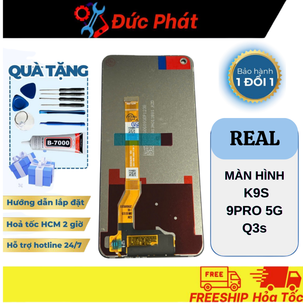 Màn hình Thay Thế Real 9Pro 5G/ K9S /Q5/Q3s/ K10-5g / Narzo 30 Pro chuẩn đẹp (Tặng keo dán và bộ sửa