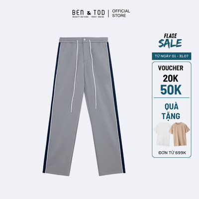 [Sale] Quần dài Jogger thun nam Ben & Tod RE2111 BE153 chất liệu thun cotton hạn chế nhăn đứng form co giãn nam tính