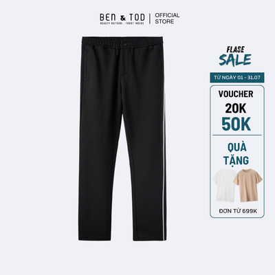 [Sale] Quần jogger nam Ben & Tod RE2120 BC216 chất cotton hoạ tiết phối viền cao cấp form Relaxed