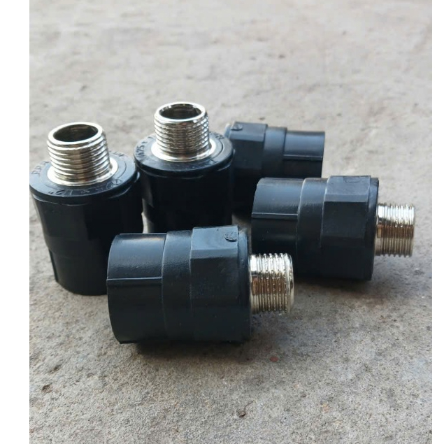 Nối ren ngoài 25 1/2 PPR đen chống tia UV