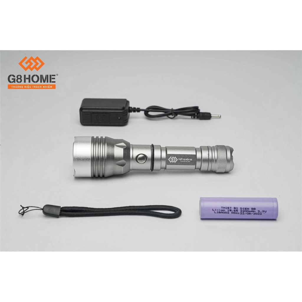 ĐÈN PIN SẠC SIÊU SÁNG G8HOME G8-569 & G8-570 – HỢP KIM NHÔM CAO CẤP, SIÊU BỀN, CHIẾU XA 600M