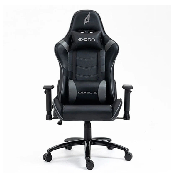 Ghế Gaming E-DRA Level E EGC229 Black Grey Da PU Chân Thép Chính Hãng
