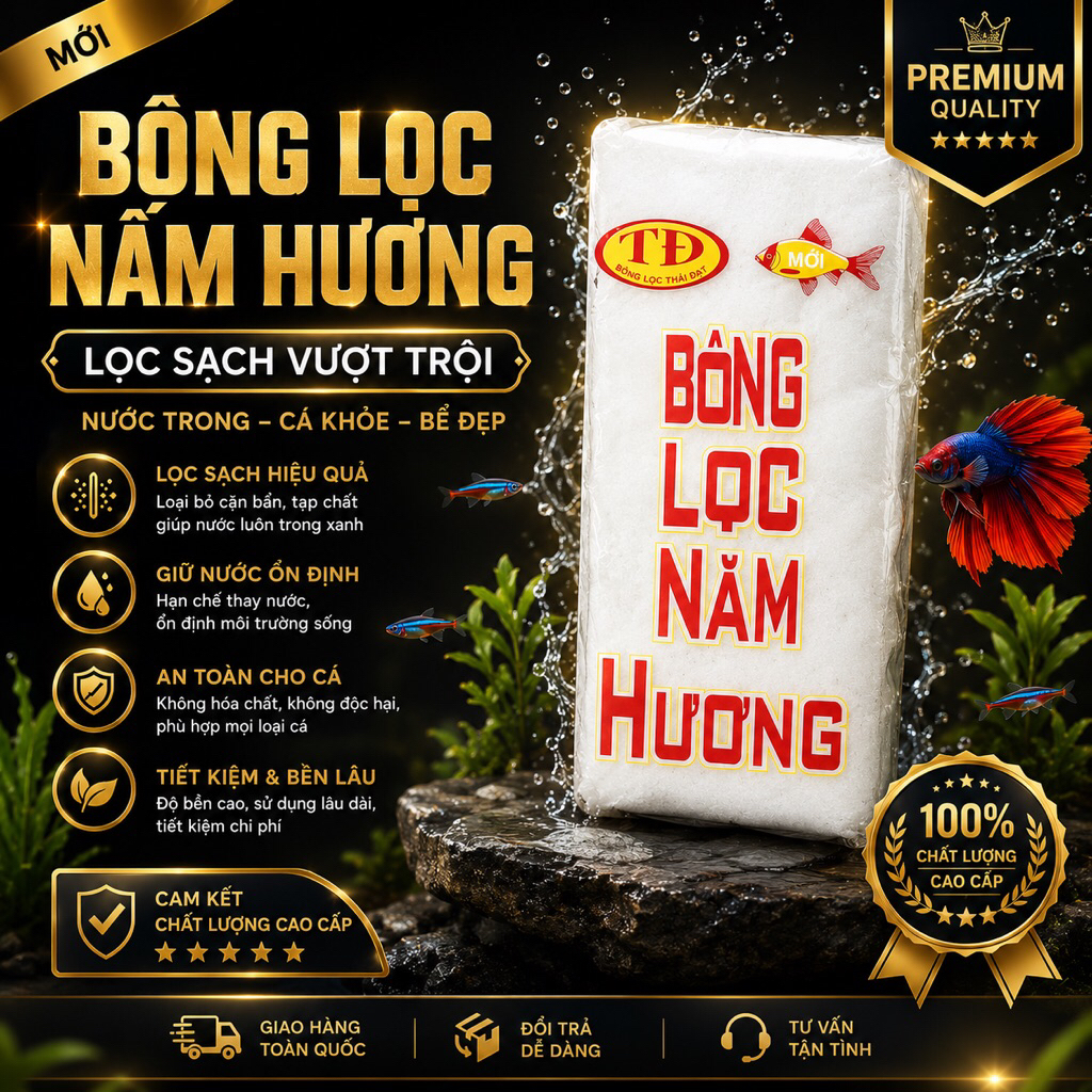 Bông lọc bể cá,bông lọc hồ cá,vật liệu lọc nước bể cá RT2 SHOP