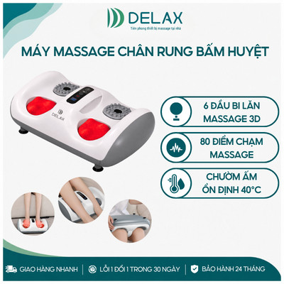 Máy Massage Chân DELAX MSC06 Bấm Huyệt 3D, Massage Rung, Chườm Nóng, Thư Giãn Bàn Chân, Giảm Mỏi