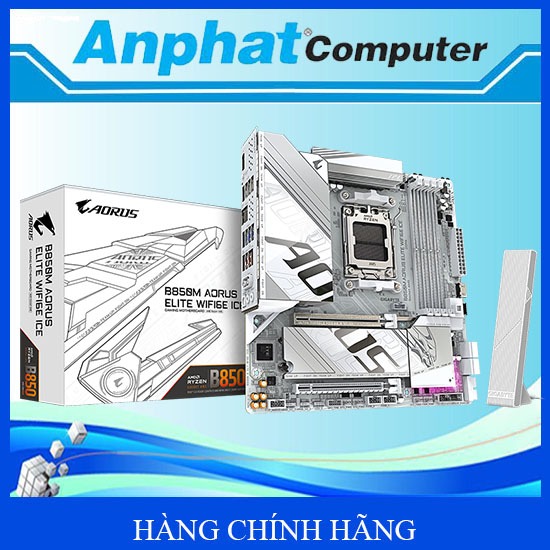 Bo Mạch Chủ Mainboard Gigabyte B850M AORUS ELITE WIFI6E ICE Socket AM5 - Hàng Chính Hãng