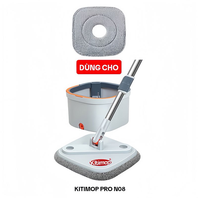 Bông Lau Nhà Thay Thế KITIMOP PRO N08-1, Dùng Cho Cây Lau Nhà Tách Nước Bẩn KITIMOP PRO N08