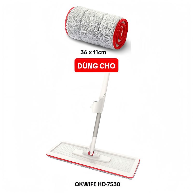 Bông Lau Nhà Thay Thế OKwife HD-7531, Dùng Cho Cây Lau Nhà Tự Phun Sương Tự Vắt OKwife HD-7530