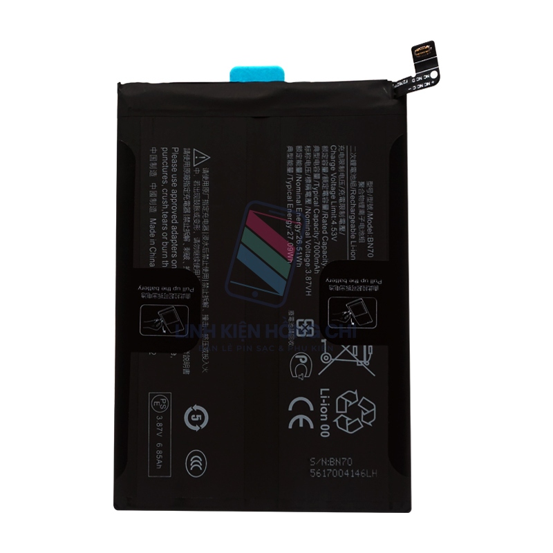 Pin cho điện thoại Xiaomi Redmi 15 4G 25062RN2DA (BN70) 7000mAh Zin