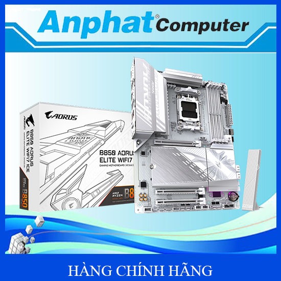 Bo Mạch Chủ Mainboard Gigabyte B850 AORUS ELITE WIFI7 ICE Socket AM5 - Hàng Chính Hãng
