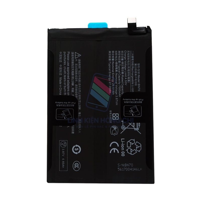 Pin cho điện thoại Xiaomi Redmi 15 5G 25057RN09G (BN70) 7000mAh Zin