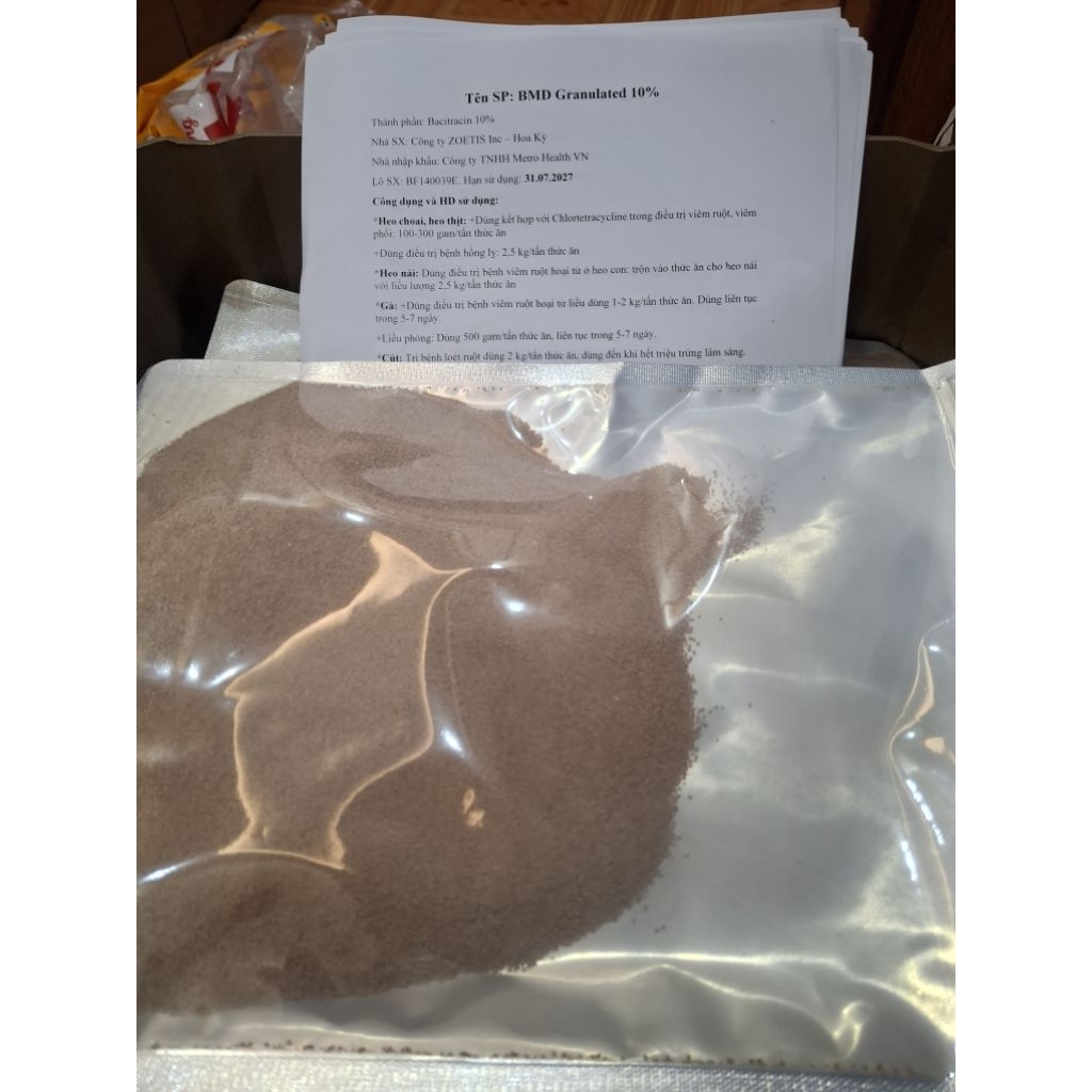 [ 500g ] BMD 10% Zoetis nhập khẩu chuyên dùng cho gà heo trang trại