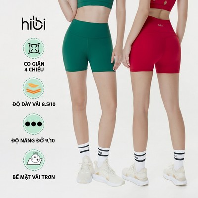 Quần đùi tập Yoga Gym Hibi Sports QS209 Kiểu lưng cao tôn dáng, chất vải cao cấp