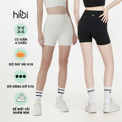 Quần đùi tập Yoga Gym Hibi Sports QS211 kiểu phối đường V nâng mông, chất vải Hi Fabric