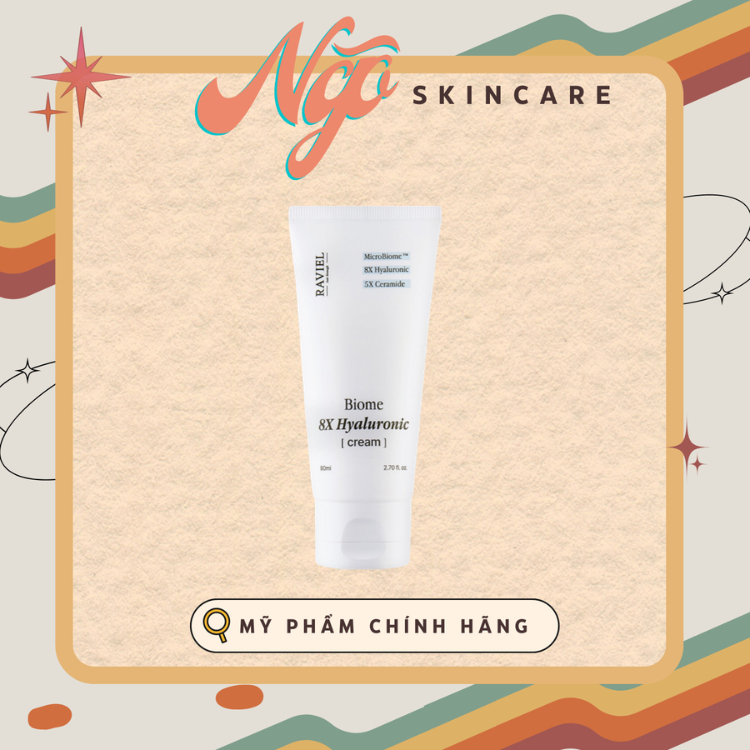 Raviel Kem Dưỡng Ẩm Biome 8X Hyaluronic Acid Cream 80ml Cấp Ẩm Chuyên Sâu