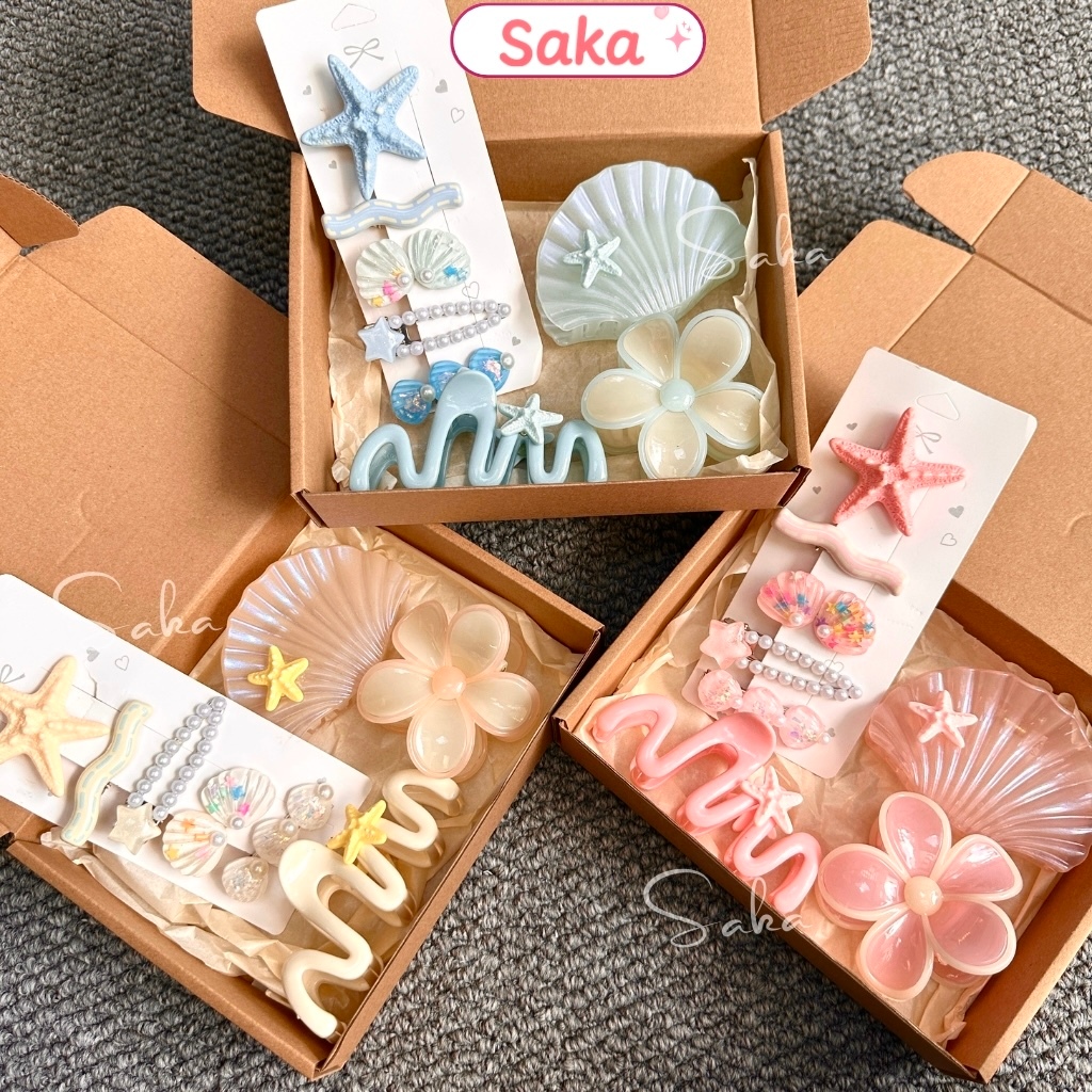 Set Quà Bạn Gái - Set Quà Sao Biển Cho Mùa Hè, Phụ Kiện Đi Biển Hottrend Saka Home
