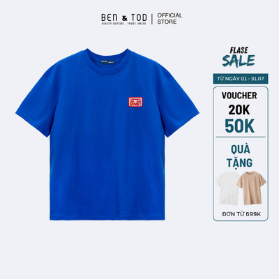 [Sale] Áo thun Nam Ben & Tod OB1210 BF019 chất cotton cao cấp hoạ tiết sọc đứng form Oversize Boxy