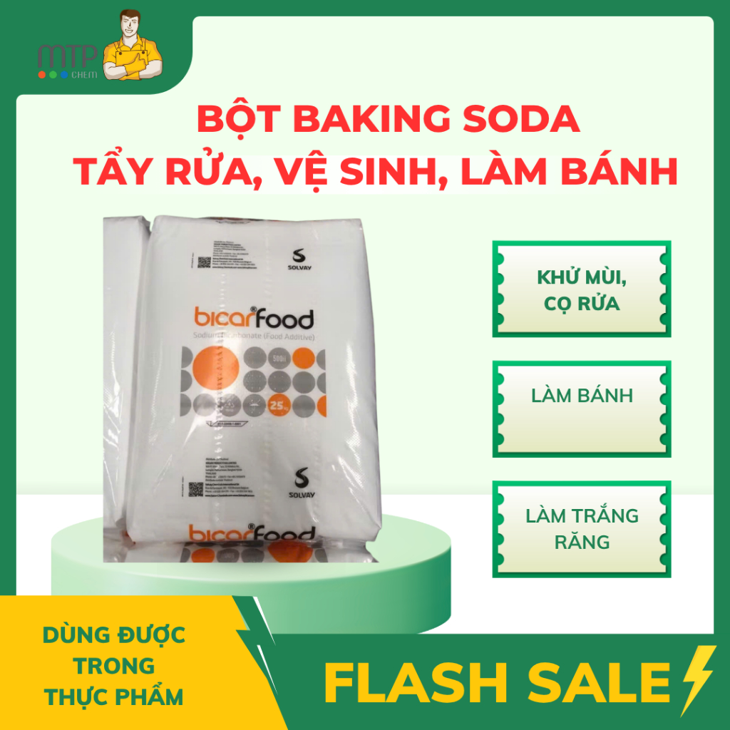 Baking soda Bột Baking soda NAHCO3 dùng để tẩy rửa nhà bếp, vệ sinh