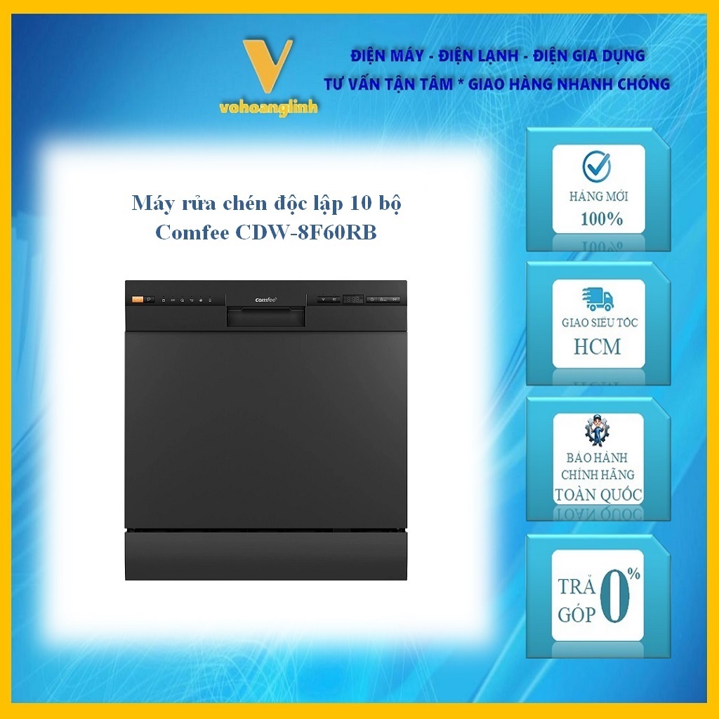 Máy rửa chén độc lập 10 bộ Comfee CDW-8F60RB
