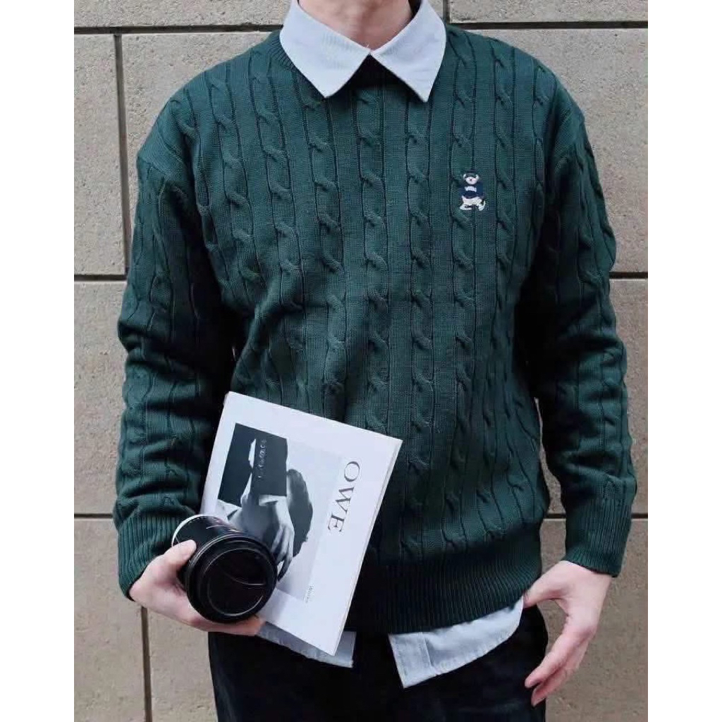 (Chính Hãng) Áo len thừng gấu nam hãng SPAO Newtag