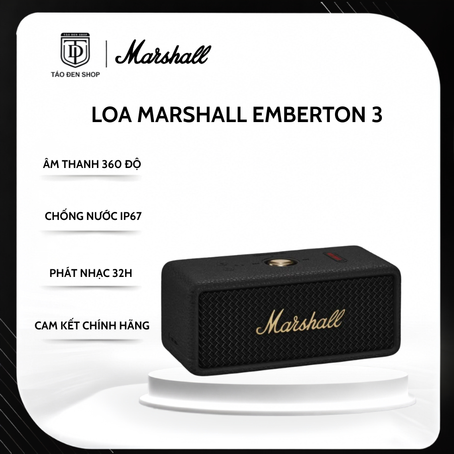 Loa Marshall Emberton 3 III Bluetooth - Lỗi 1 Đôi 1 Trong 15 Ngày - Bảo Hành Chính Hãng 12 Tháng