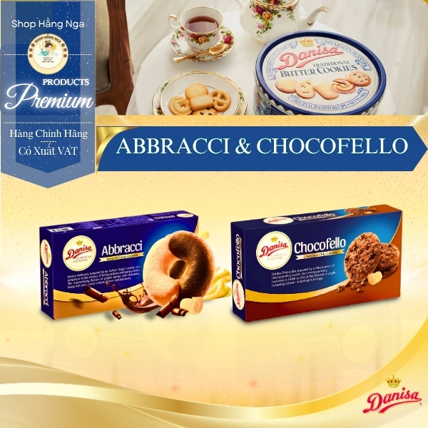 Danisa Chocofello & Abbracci 150g Bánh quy (12 gói/hộp)
